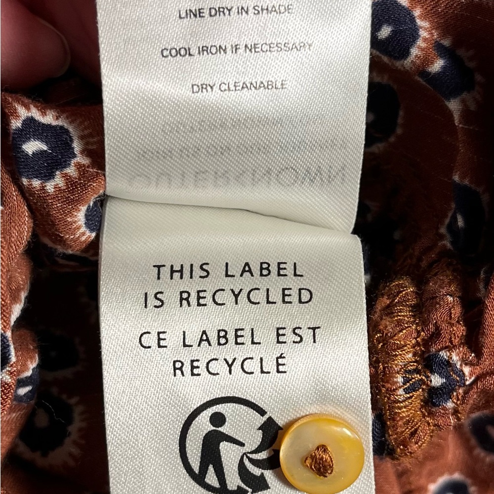 Outerknown Rust Patterned Blouse - Picture 8 of 8